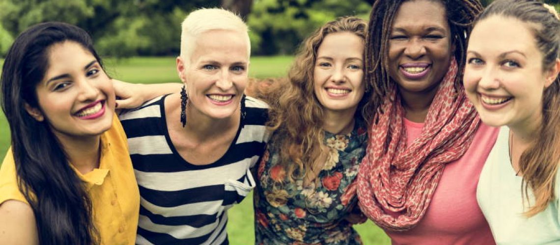 Group of Women Socialize Teamwork Happiness Concept